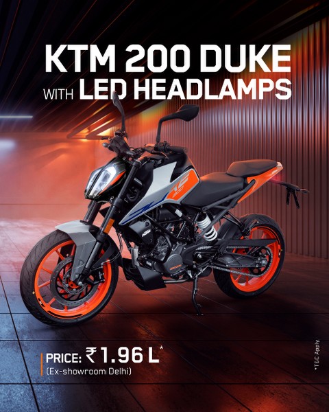 2023 KTM Duke 200 Launched with LED Headlamps priced at Rs. 1.96